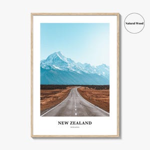 Fotoprint Nieuw-Zeeland, reisposter Zuidereiland, muurkunst Aoraki Mount Cook afbeelding 7