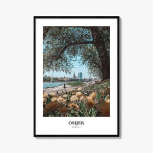 Osijek Print, Osijek Foto Poster, Osijek Reise Wandkunst, Osijek Karte Druck, Osijek Fotografie Druck, Osijek Wanddekor, Kroatien