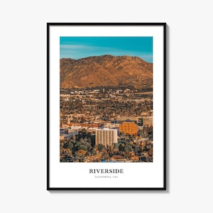 Riverside Print, Riverside Photo Poster, Riverside Travel Wall Art, Riverside Map Print, Riverside Photography Print, California, USA
