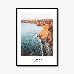 La Jolla Photo Print, California Travel Poster, San Diego Wall Art, Pacific Coast Decor