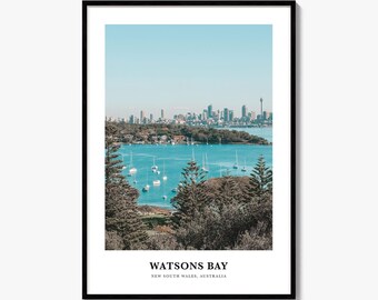 Watsons Bay Print, Colorful Photo Poster, Travel Wall Art, Home Decor
