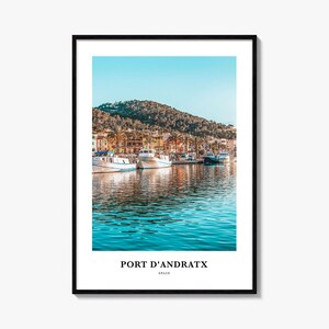 Port d’Andratx Print, Port d’Andratx Foto-Poster, Port d’Andratx Reise-Wandkunst, Port d’Andratx Karte, Port d’Andratx Fotografie, Spanien