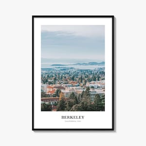 Berkeley print, Berkeley fotoposter, Berkeley Travel Wall Art, Berkeley kaart print, Berkeley fotografie print, Berkeley, Californië, VS
