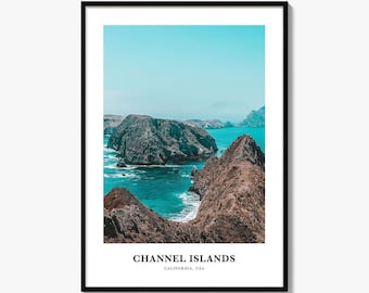 Impresión fotográfica de las Islas del Canal de California, póster de viaje a Estados Unidos, decoración de la isla de Santa Cruz
