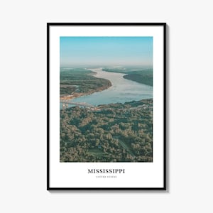 Mississippi Print No 2, Mississippi Photo Poster, Mississippi Travel Wall Art, Mississippi Map Print, Mississippi Photography, United States