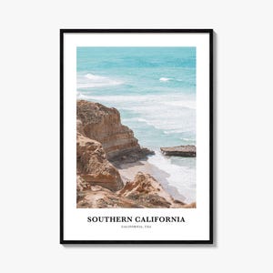 Southern California Print, Southern California Photo Poster, Southern California Travel Wall Art, Southern California Map, California, USA