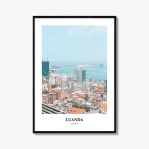 Luanda Photo Print, Angola Travel Poster, Luanda Province Wall Art, Atlantic Coast Decor
