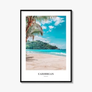 Caribbean Print No 2, Caribbean Photo Poster, Caribbean Travel Wall Art, Caribbean Map Print, Caribbean Photography, Caribbean Wall, World