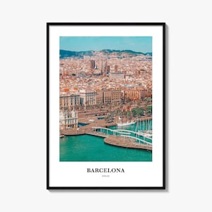 Barcelona Print, Barcelona Photo Poster, Barcelona Travel Wall Art, Barcelona Map Print, Barcelona Photography Print, Barcelona Wall, Spain