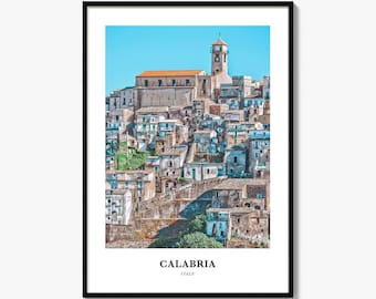 Calabria Print No 2, Calabria Photo Poster, Calabria Travel Wall Art, Calabria Map Print, Calabria Photography, Calabria Wall Décor, Italy