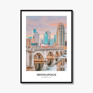 Minneapolis Print Nr. 2, Minneapolis Fotoposter, Minneapolis Reisewandkunst, Minneapolis Karte, Minneapolis Photography, Minnesota, USA