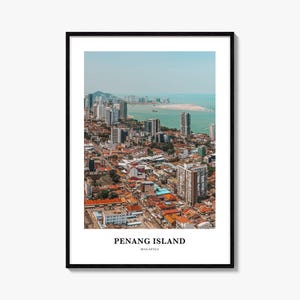 Insel Penang Druck, Insel Penang Foto Poster, Insel Penang Reise Wandkunst, Insel Penang Karte Druck, Insel Penang Druck, Malaysia