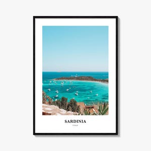 Impressão da Sardenha, pôster fotográfico da Sardenha, arte de parede de viagem da Sardenha, impressão de mapa da Sardenha, impressão fotográfica da Sardenha, decoração de parede da Sardenha, Itália