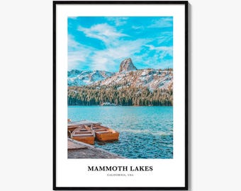Mammoth Lakes Print, Mammoth Lakes Photo Poster, Mammoth Lakes Travel Wall Art, Mammoth Lakes Map Print, Mammoth Lakes, California, USA