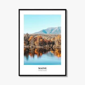 Maine Print No 2, Maine Photo Poster, Maine Travel Wall Art, Maine Map Print, Maine Photography Print, Maine Wall Décor, United States