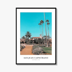 San Juan Capistrano Print, San Juan Capistrano Photo Poster, San Juan Capistrano Travel Wall Art, San Juan Capistrano Map, California, USA