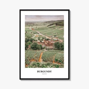 Burgund Print, Burgund Fotoposter, Burgund Kunst, Burgund Karte Druck, Burgund Fotografie, Frankreich