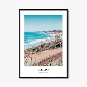 Del Mar Print, Del Mar Photo Poster, Del Mar Travel Wall Art, Del Mar Map Print, Del Mar Photography, Del Mar Wall Décor, California, USA