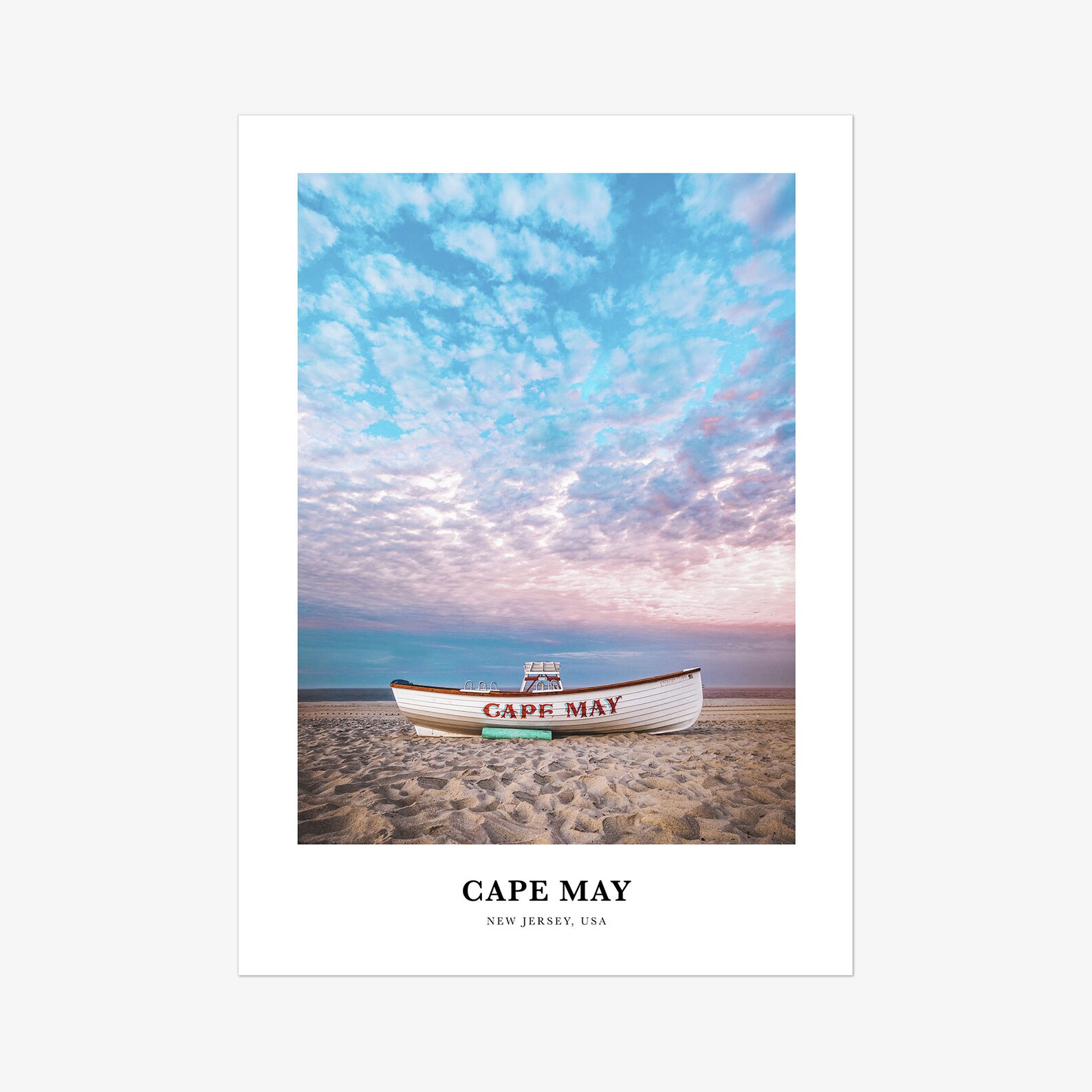 Cape May Print, Cape May Photo Poster, Cape May Travel Wall Art, Cape