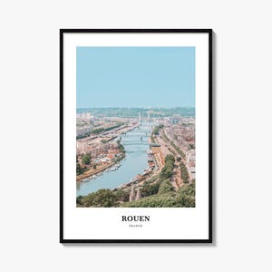 Rouen Print, Rouen Photo Poster, Rouen Travel Wall Art, Rouen Map Print, Rouen Photography Print, Rouen Wall Décor, France