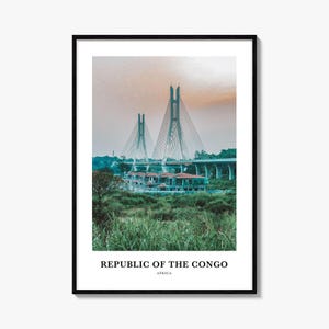 Republic of the Congo Print, Republic of the Congo Photo Poster, Republic of the Congo Travel Wall Art, Republic of the Congo Map, Africa