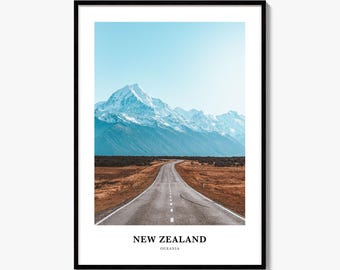 New Zealand Print, Colorful Photo Poster, Travel Wall Art, Home Decor