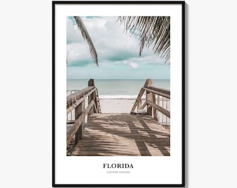 Florida Photo Print, United States Travel Poster, Gulf Coast Wall Art, Beach Decor