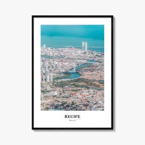 Recife Druck, Recife Foto Poster, Recife Reise Wandkunst, Recife Kartendruck, Recife Fotografie Druck, Recife Wanddekor, Brasilien