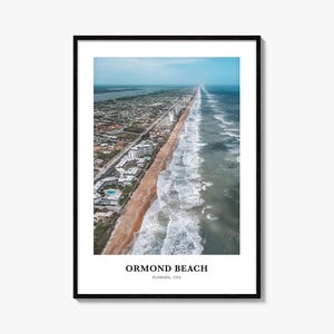 Ormond Beach-print, Ormond Beach-fotoposter, Ormond Beach Travel-muurkunst, Ormond Beach-kaartprint, Ormond Beach-fotografie, Florida, VS