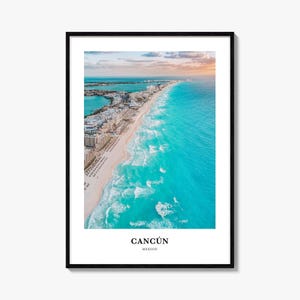Cancun Print, Cancun Photo Poster, Cancun Travel Wall Art, Cancun Map Print, Cancun Photography Print, Cancun Wall Décor, Mexico