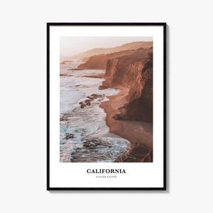 California Print, California Photo Poster, California Travel Wall Art, California Map Print, California Photography Print, United States