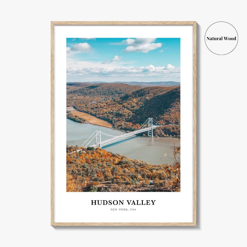 Hudson Valley Photo Print, United States Travel Poster, New York Wall Art, Bear Mountain Decor image 7