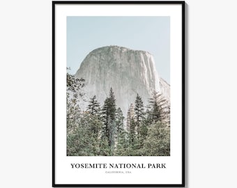 Yosemite National Park Photo Print, California Travel Poster, USA Wall Art, Half Dome Decor