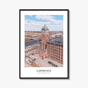 Lawrence Print Massachusetts, Lawrence Photo Poster, Lawrence Travel Wall Art, Lawrence Map Print, Lawrence Photography, Lawrence, USA