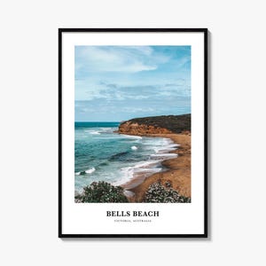 Impression de Bells Beach, affiche photo de Bells Beach, art mural de voyage Bells Beach, impression de carte de Bells Beach, impression de Bells Beach, Victoria, Australie