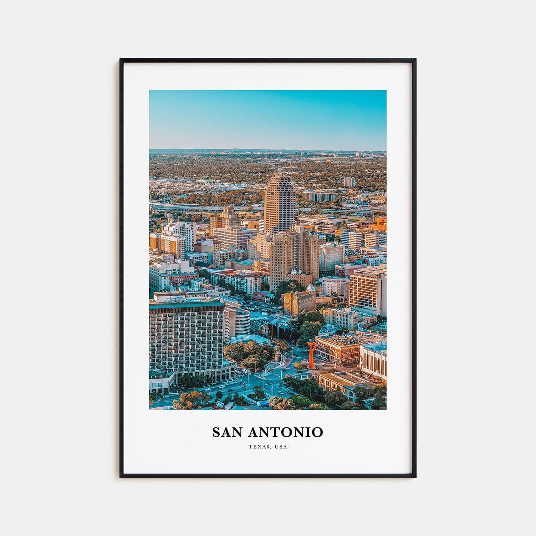 San Antonio Print, San Antonio Photo Poster, San Antonio Travel Wall Art, San Antonio Map Print ...