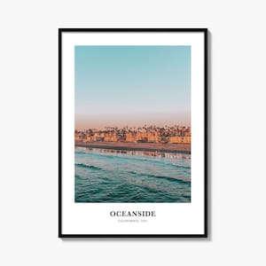 Oceanside Print No 1, Oceanside Photo Poster, Oceanside Travel Wall Art, Oceanside Map Print, Oceanside Photography Print, California, USA