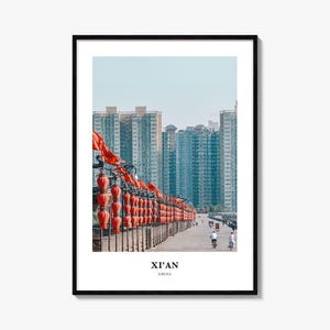 Xian Print, Xi’an Photo Poster, Xi’an Travel Wall Art, Xi’an Map Print, Xi’an Photography Print, Xi’an Wall Décor, China