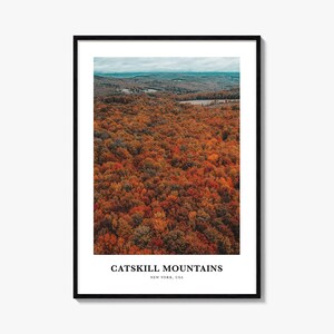 Catskill Mountains print, Catskill Mountains fotoposter, Catskill reizen muurkunst, Catskill kaart print, Catskill fotografie, New York, VS
