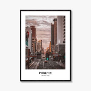 Phoenix print nr. 3, Phoenix fotoposter, Phoenix reizen kunst aan de muur, Phoenix kaart afdrukken, Phoenix fotografie, Phoenix wanddecoratie, Arizona, VS