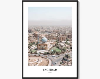 Baghdad Print, Baghdad Photo Poster, Baghdad Travel Wall Art, Baghdad Map Print, Baghdad Photography Print, Baghdad Wall Décor, Iraq
