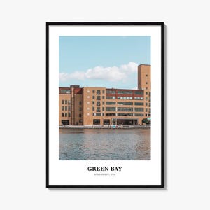 Green Bay Print, Green Bay Photo Poster, Green Bay Travel Wall Art, Green Bay Map Print, Green Bay Photography Print, Wisconsin, USA