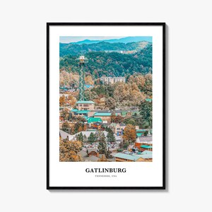 Gatlinburg Print, Gatlinburg Foto Poster, Gatlinburg Reise Wandkunst, Gatlinburg Karte Druck, Gatlinburg Fotografie Druck, Tennessee, USA