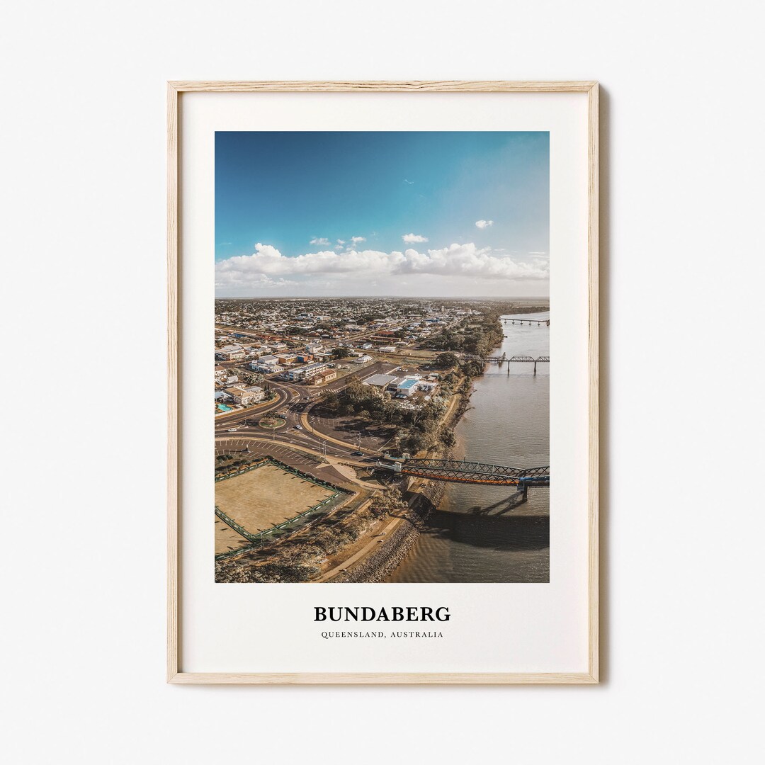 Bundaberg Print No 1, Bundaberg Photo Poster, Bundaberg Travel Wall Art