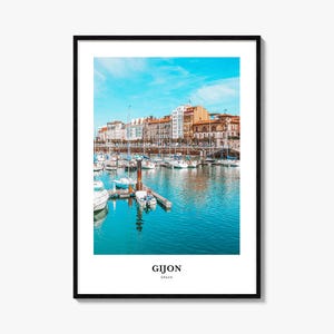 Gijon Druck, Gijon Foto Poster, Gijon Reise, Wandkunst, Gijon Karte Druck, Gijon Fotografie Druck, Gijon Wanddekor, Spanien