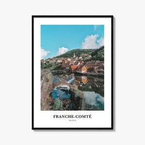 Franche Comte Print, Franche-Comte Fotoposter, Franche-Comte Reisewandkunst, Franche-Comte Kartendruck, Franche-Comte Fotografie, Frankreich