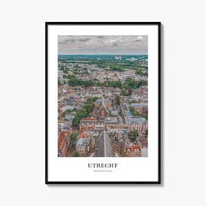 Utrecht Print, Utrecht Photo Poster, Utrecht Travel Wall Art, Utrecht Map Print, Utrecht Photography Print, Utrecht Wall Décor, Netherlands