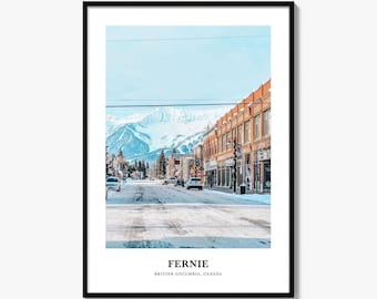 Fernie Print, Fernie Photo Poster, Fernie Travel Wall Art, Fernie Map Print, Fernie Photography, Fernie Wall Décor, British Columbia, Canada