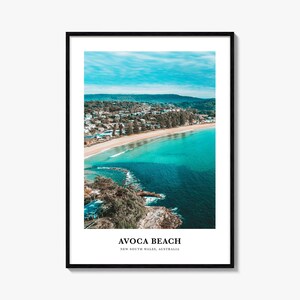 Avoca Beach Print, Avoca Beach Fotoposter, Avoca Beach Reisewandkunst, Avoca Beach Kartendruck, Avoca Beach, New South Wales, Australien