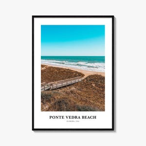 Ponte Vedra Beach print, Ponte Vedra Beach fotoposter, Ponte Vedra Beach reizen kunst aan de muur, Ponte Vedra Beach kaart print, Florida, VS